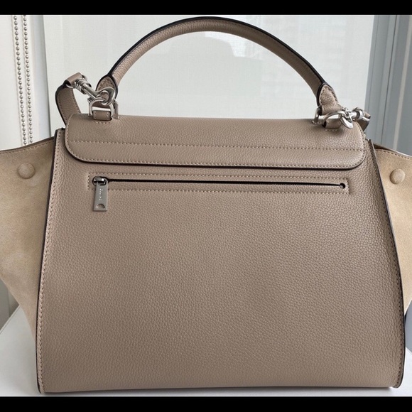 CELINE Taupe Medium Trapeze Bag - Picture 3 of 12